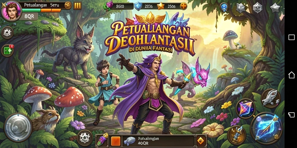 Tampilan gameplay <strong>8QR</strong> dengan pemandangan yang menakjubkan.