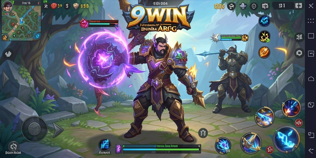 Screenshot gameplay 9WIN yang menunjukkan aksi seru dalam dunia ARPG.