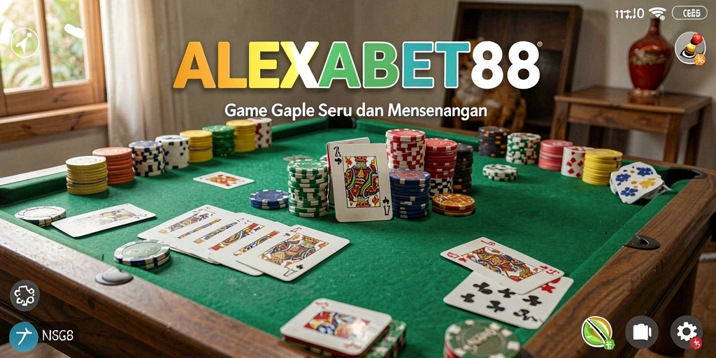 Tampilan gameplay Gaple yang seru dan interaktif di ALEXABET88.