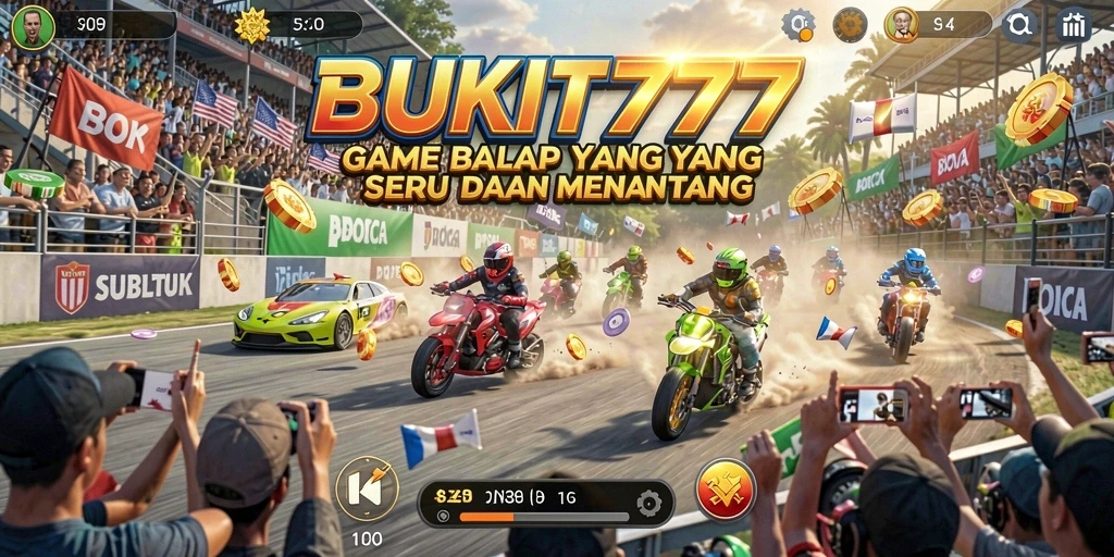 Tampilan permainan menegangkan di BUKIT777 dengan mobil balap yang memukau.