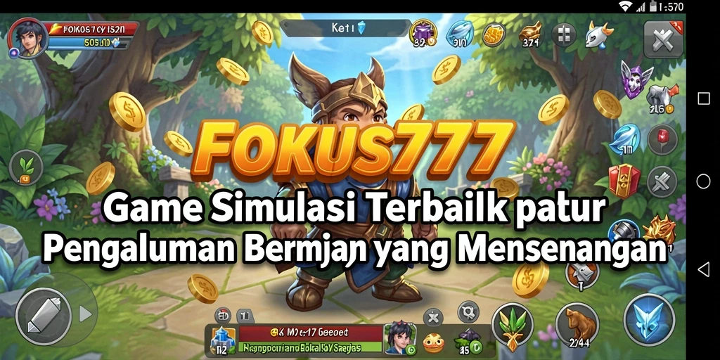 Tangkapan layar FOKUS777 menunjukkan gameplay simulasi yang imersif.