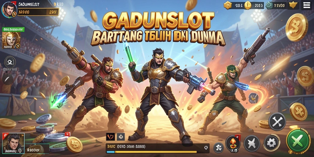 Tampilan gameplay seru di GADUNSLOT Battle Royale.