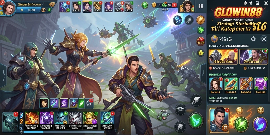 Screenshot utama GLOWIN88 menampilkan aksi permainan strategi yang seru.