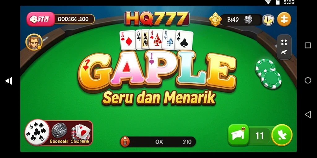 Tampilan gameplay seru Gaple dengan antarmuka yang menarik.