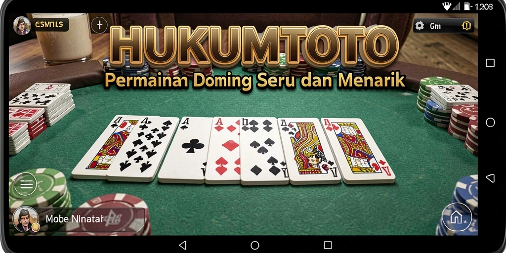 Tampilan gameplay menarik dari HUKUMTOTO dengan elemen Domino yang seru.