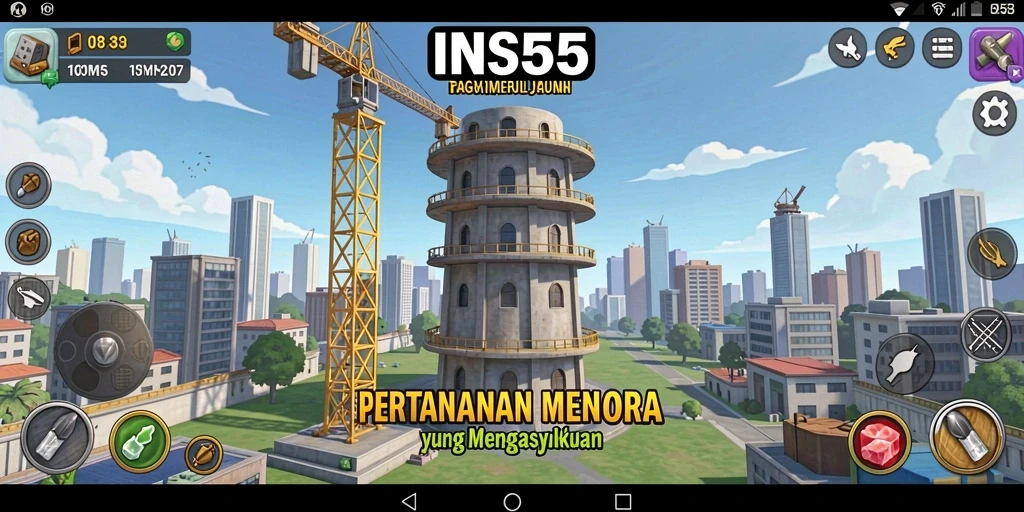 Tampilan gameplay INS55 yang menarik dan menegangkan dari kategori Tower Defense.