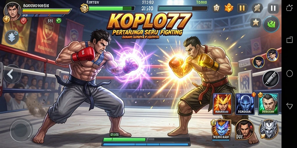 Tangkapan layar menunjukkan aksi pertempuran seru KOPLO77.
