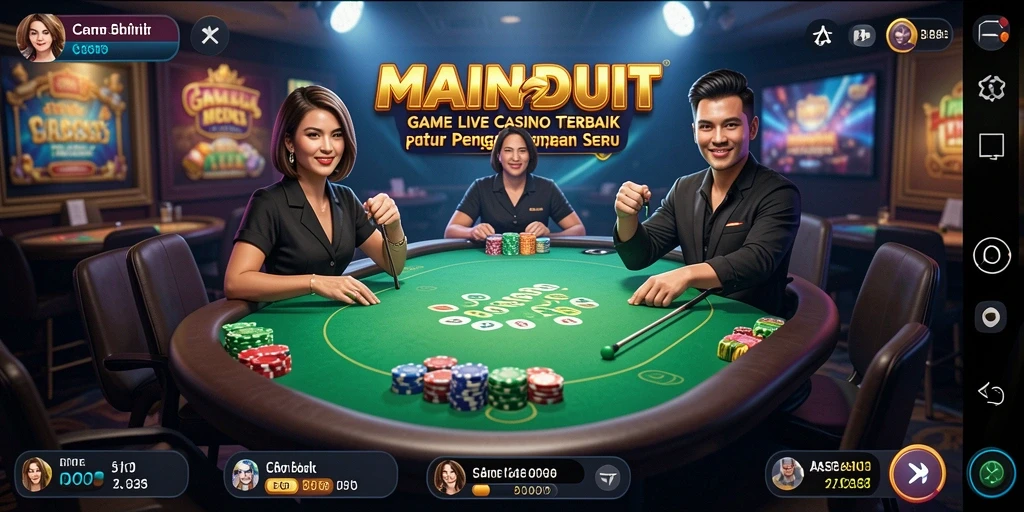 Tampilan gameplay Live Casino yang menarik dan interaktif di MAINDUIT.