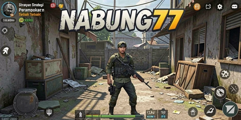 Screenshot utama NABUNG77 menampilkan aksi perampokan yang mendebarkan.