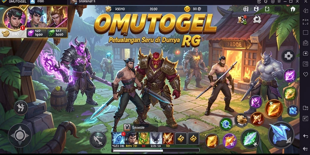 Screenshot gameplay OMUTOGEL menampilkan aksi seru dalam petualangan RPG.