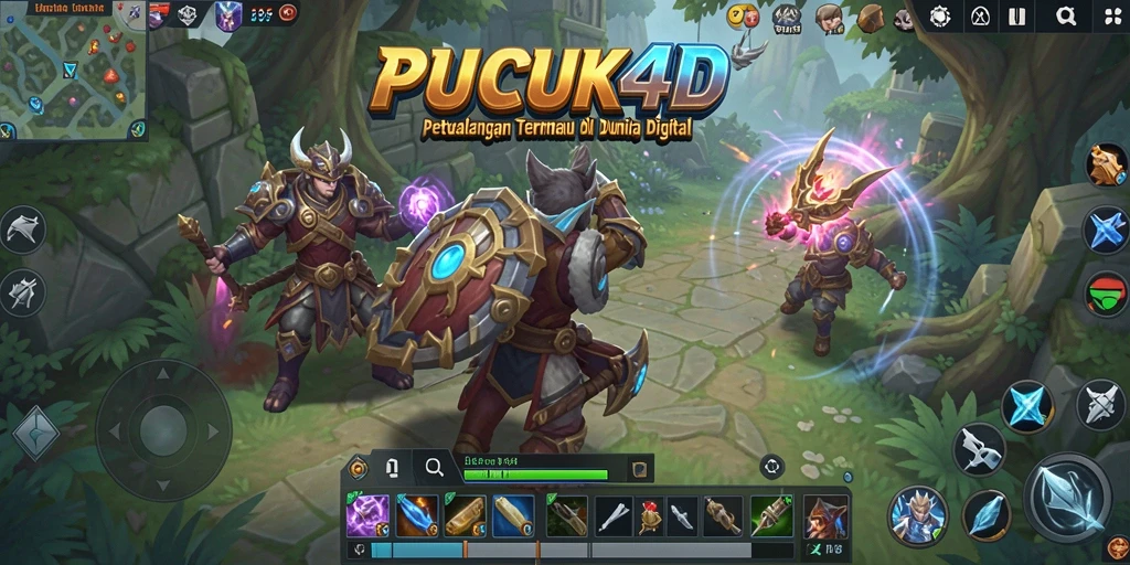 Tampilan gameplay PUCUK4D yang spektakuler dengan aksi petualangan MMORPG.