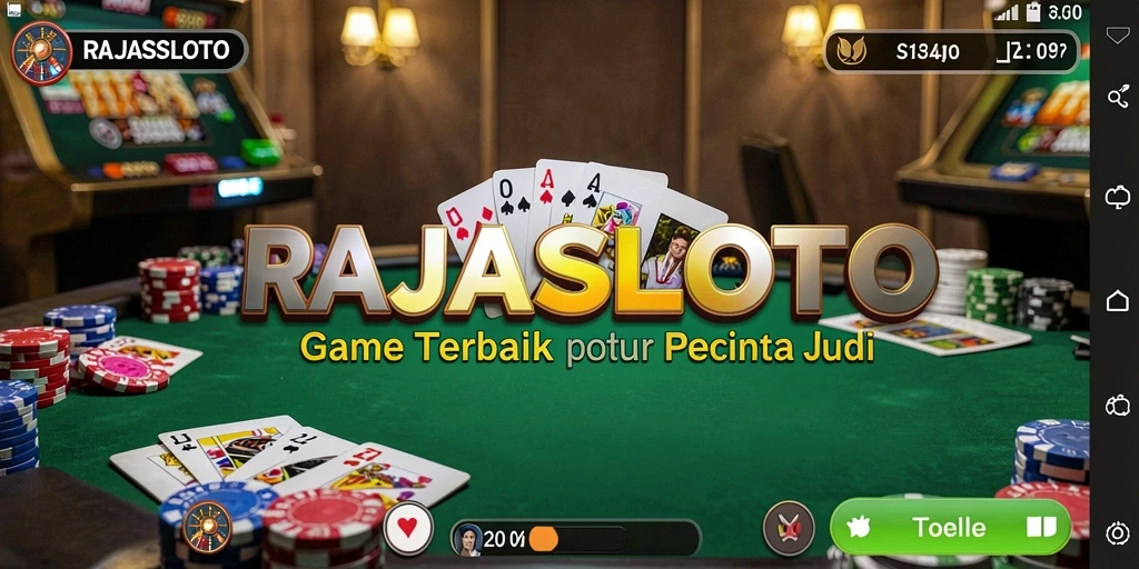 Tampilan gameplay poker yang menarik dan seru di RAJASLOTO.