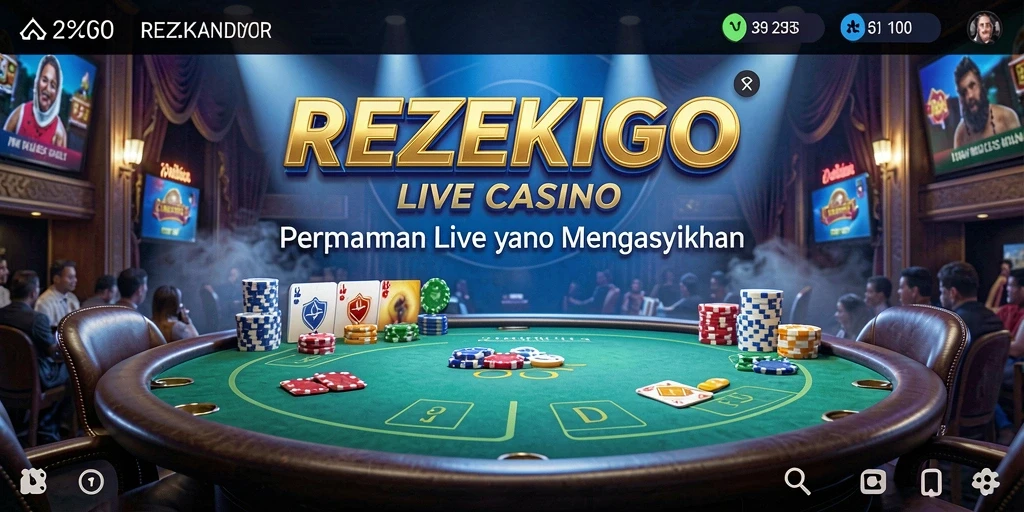 Tampilan menarik dari gameplay Live Casino REZEKIGO.
