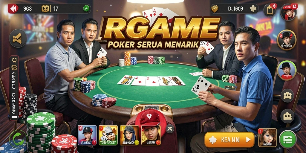 Screenshot RPGAME menampilkan gameplay poker yang mendebarkan dan interaktif.