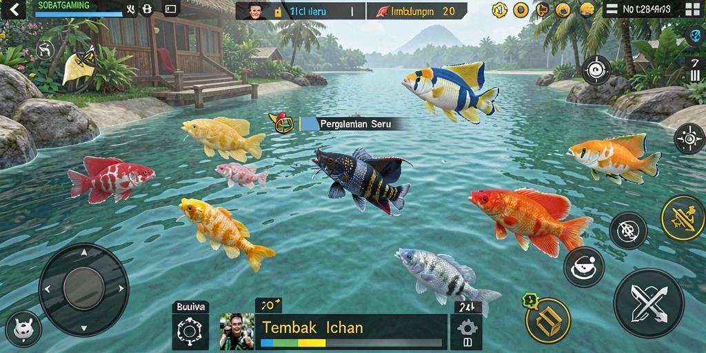 Tampilan gameplay menembak ikan yang mendebarkan di SOBATGAMING.