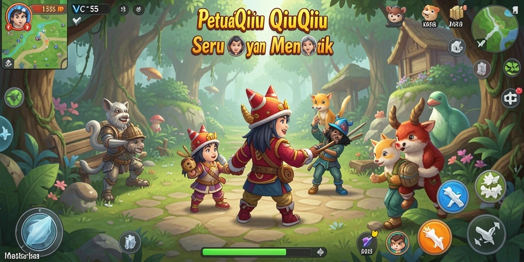 Tampilan petualangan seru dari gameplay QiuQiu VC55.